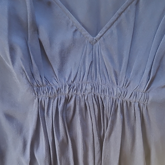 Diane Von Furstenberg Navy Silk Fleurette Caftan Dress - Size 4 - Picture 4 of 12